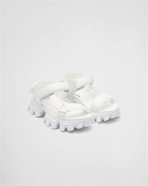 prada nappa sport|White Padded nappa leather sport sandals .